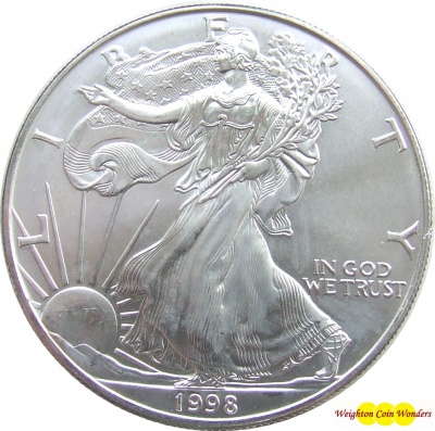1998 1oz Silver American Eagle